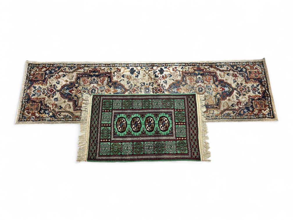 Henley Sempre Blue Runner & Pakistan Wool Bokhara Accent Rug