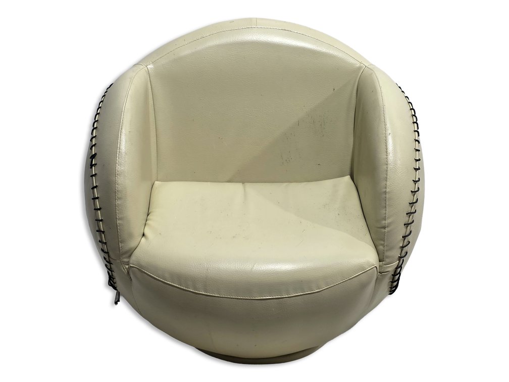 Baseball-Shaped Swivel Lounge Chair