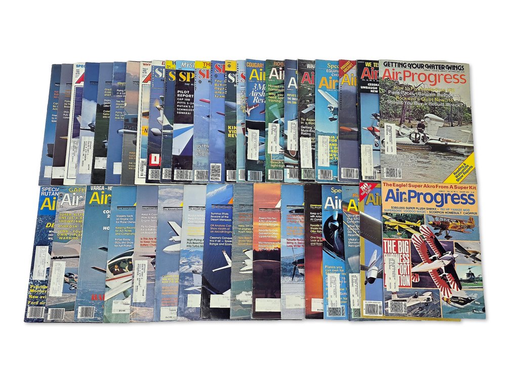 39x Aviation Magazines - Aero, Air Progress & Sport Pilot