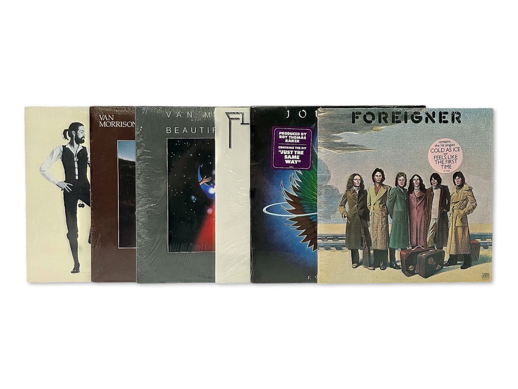 6x Vinyl Records - Fleetwood Mac, Van Morrison, Journey & Foreigner
