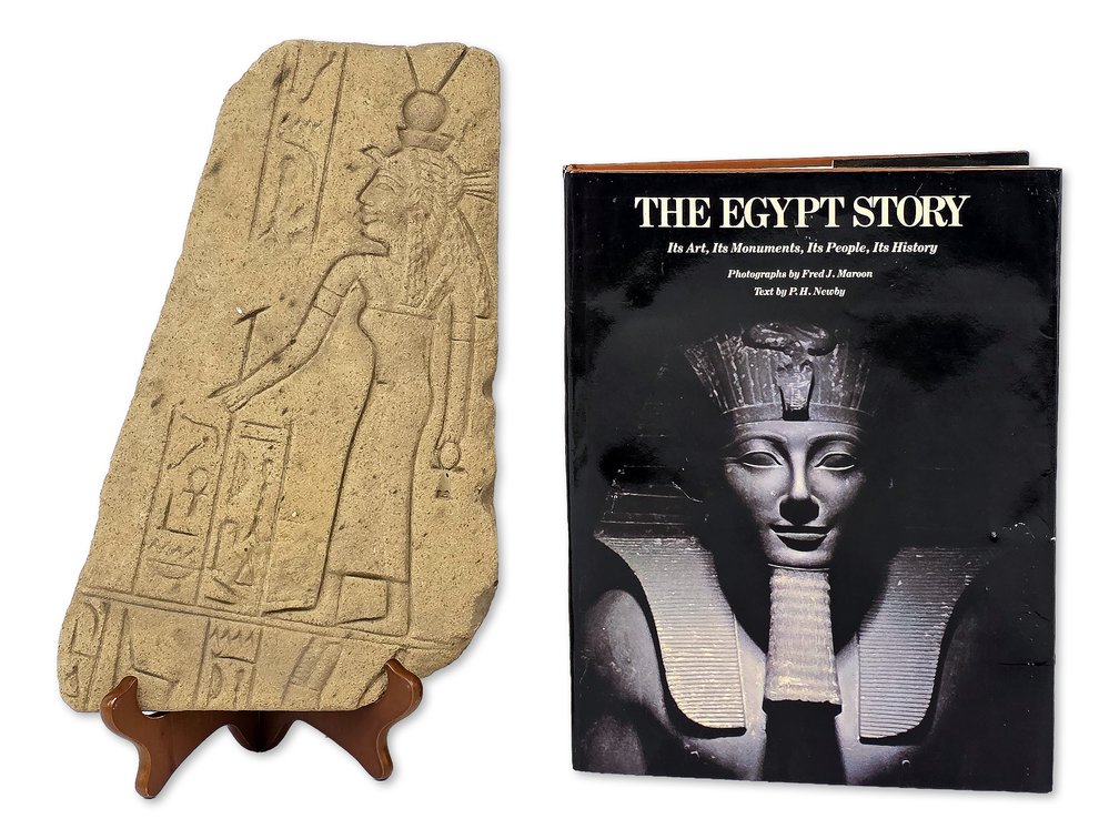 “The Egypt Story” Book & Egyptian-Style Relief Plaque