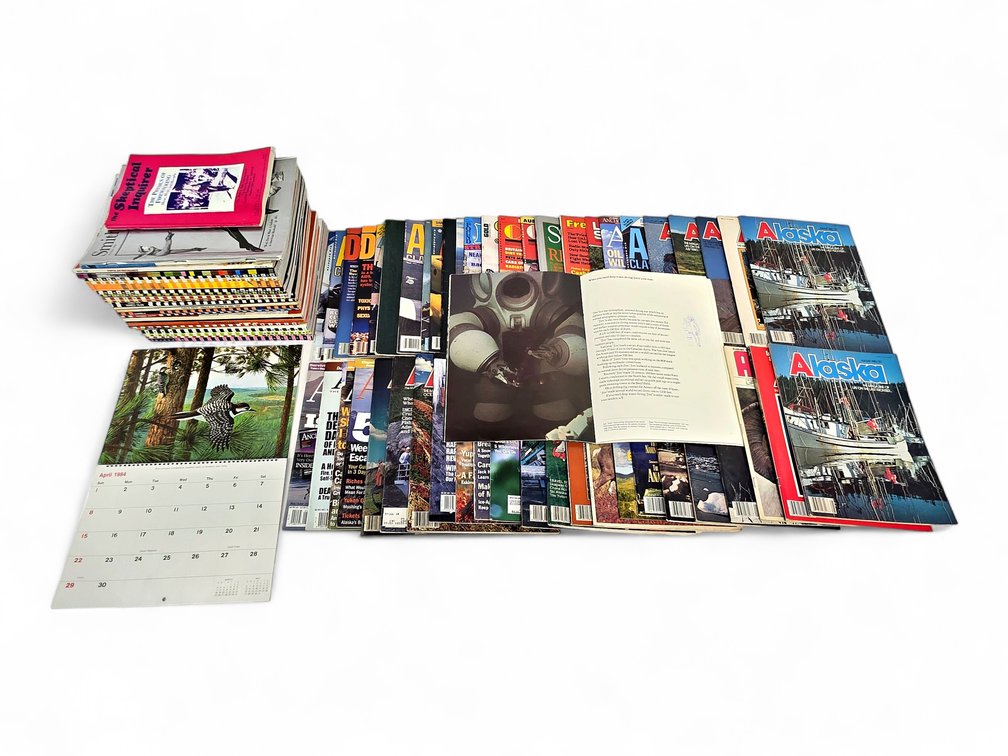 “Alaska” & “Wired” Magazines, 1984 Bird Calendar & Mixed Publications