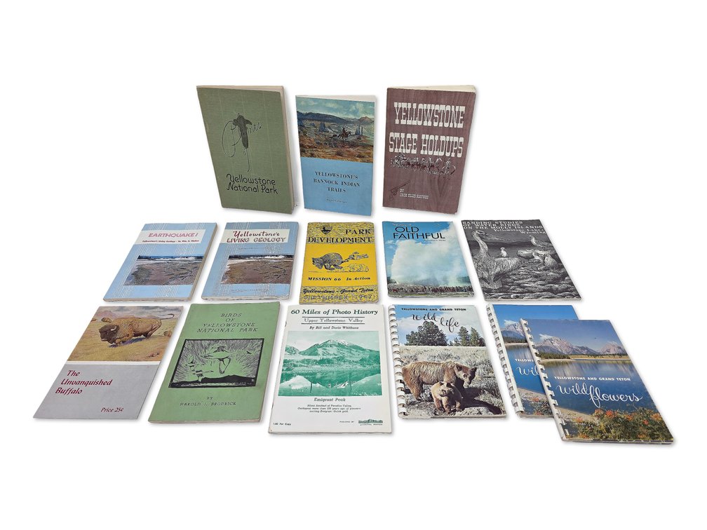 14x Yellowstone Publications, Including Jack Ellis Haynes-Inscribed Book