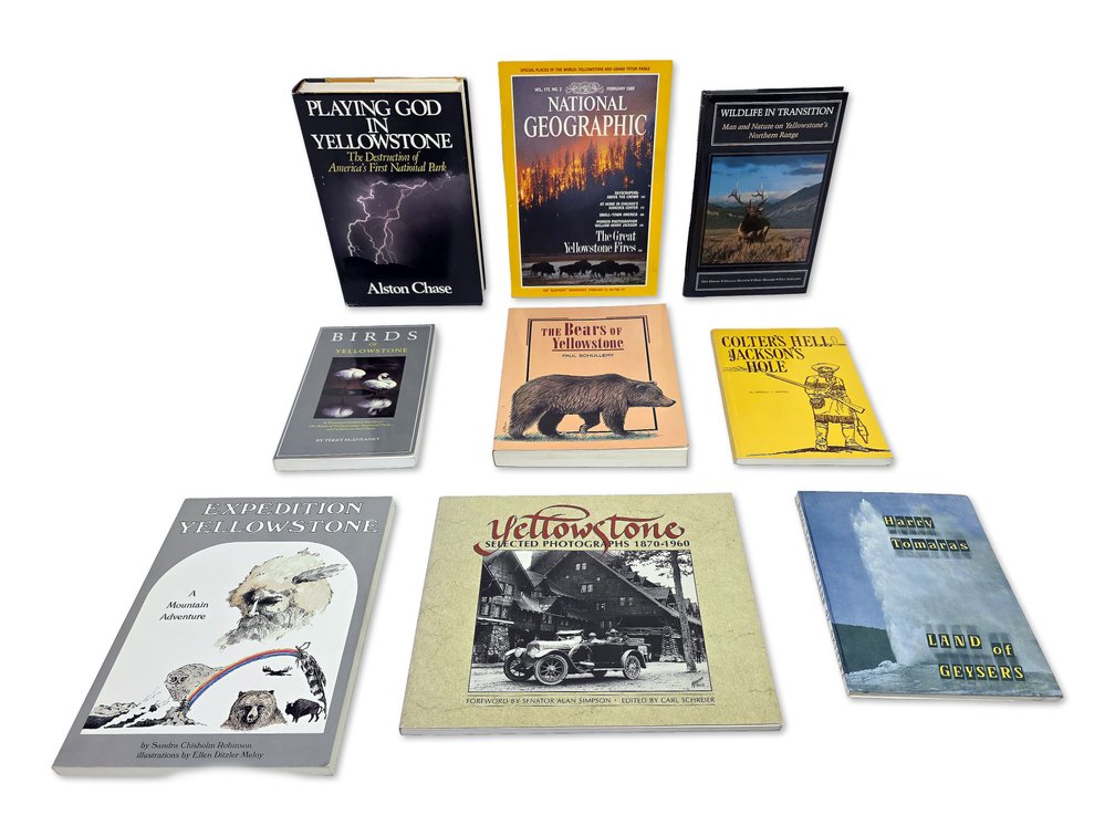 9x Yellowstone National Park Publications, Including National Geographic