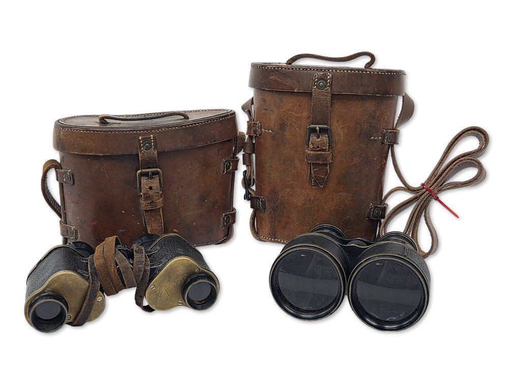 Galilean Field Glasses & British No. 5 Mk II Binoculars with Cases