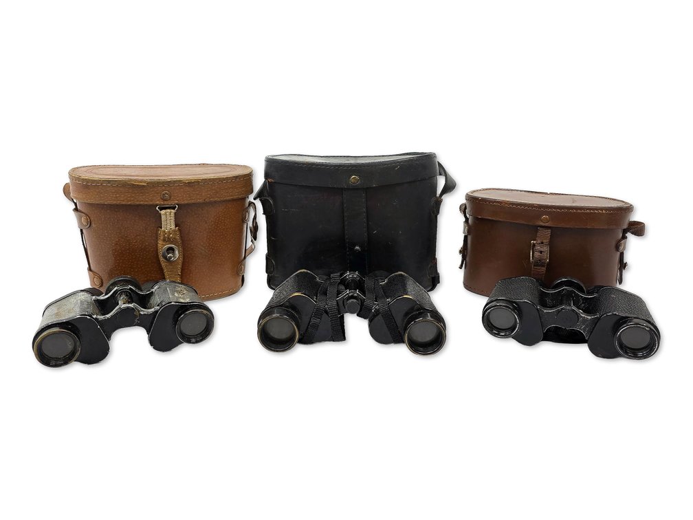Three Pairs of French Binoculars — Trouville, Sthenara & Deraime