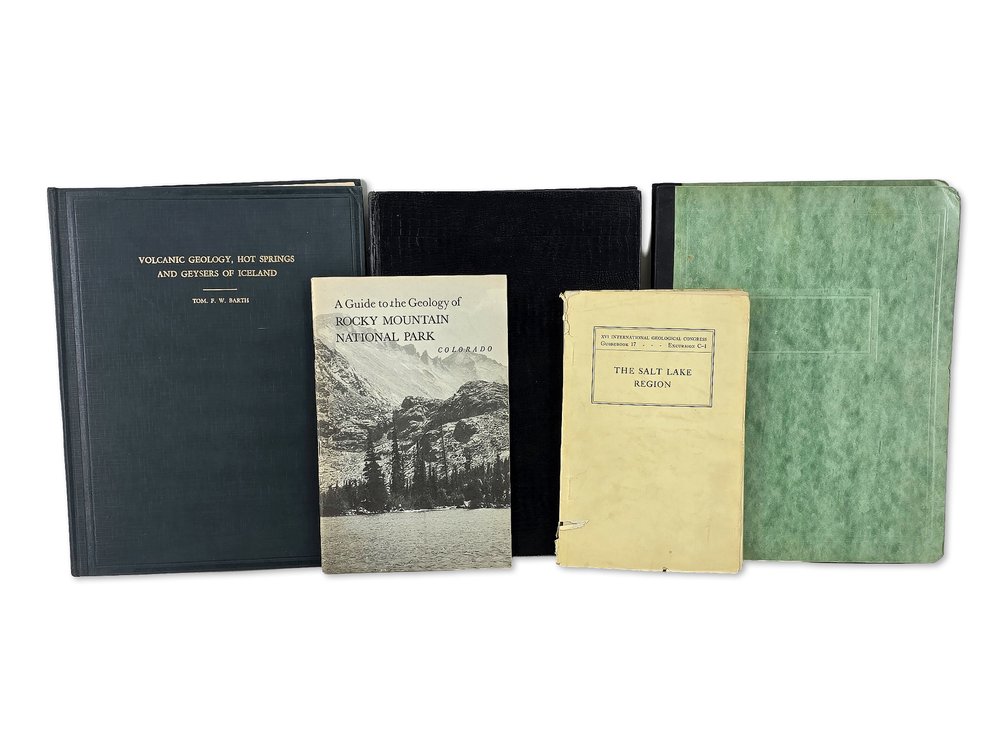 T. A. Jaggar Signed "Volcanoes Declare War" & Four Geology Publications