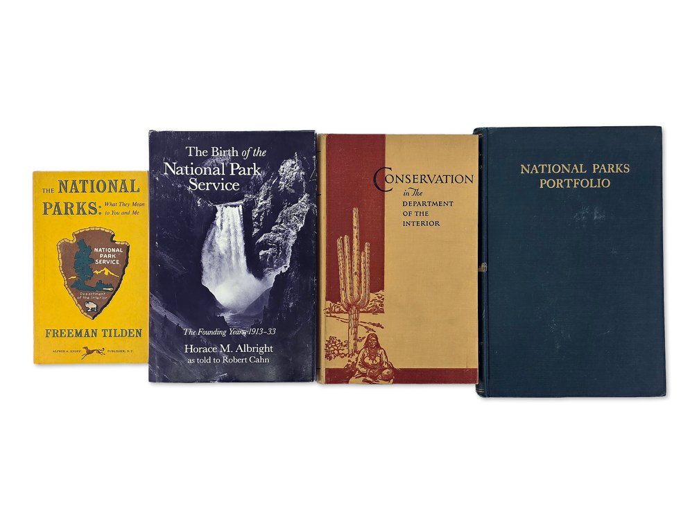 National Park Books with 1986 Horace Albright Letter & Condon Inscriptions