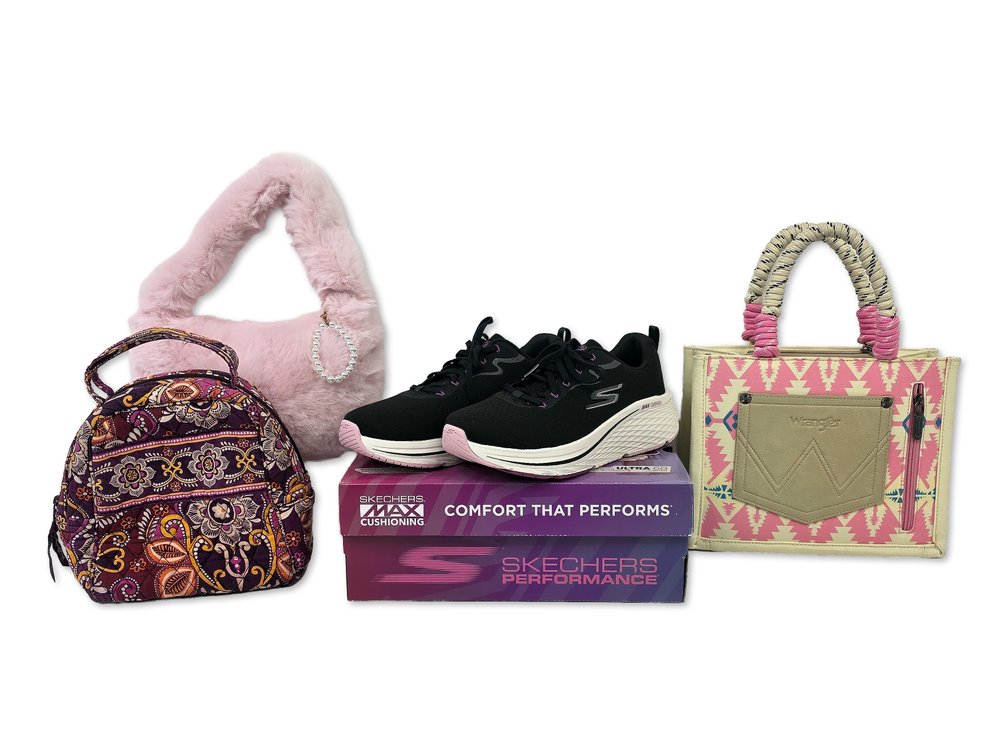 Women’s Skechers Size 8.5 Wide Shoes with Wrangler, Vera Bradley & Other Purses