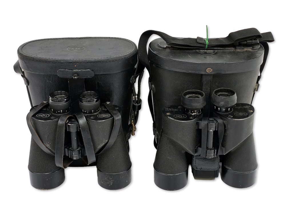 Two Pairs of SARD U.S. Navy Mark 21 7x50 Binoculars with Cases