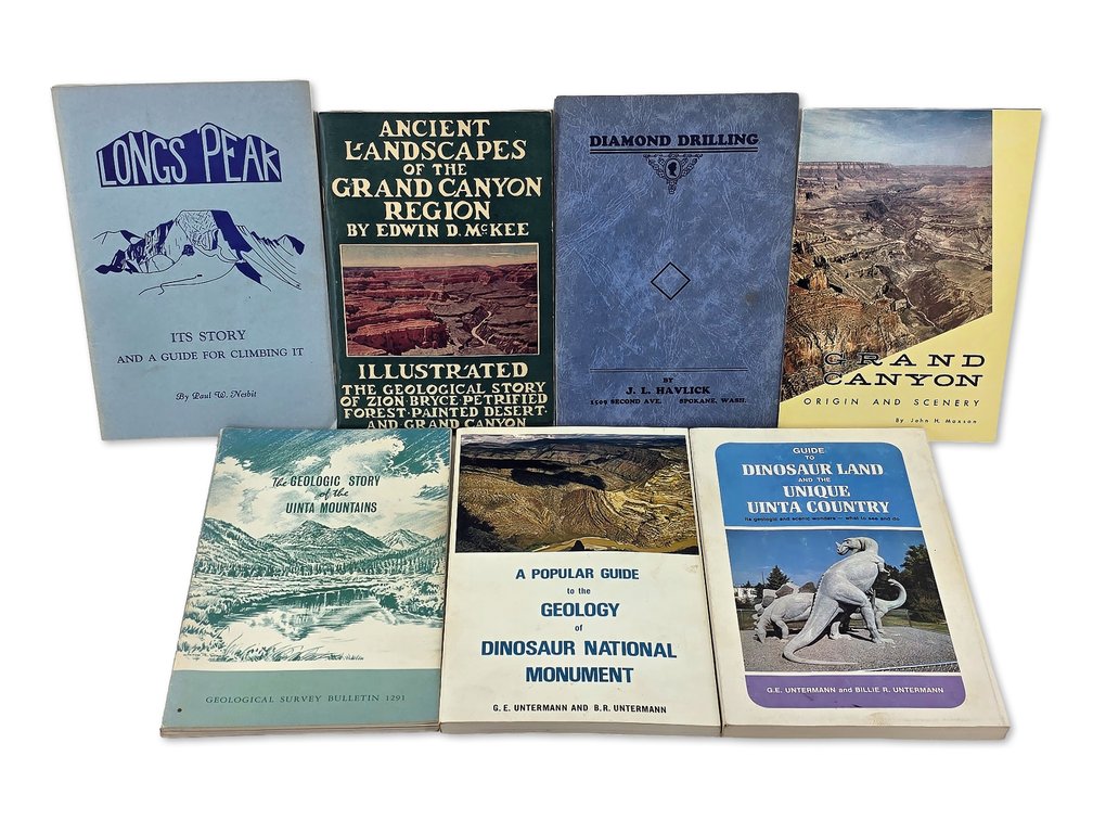 Seven National Park & Geology Publications with Three Author Inscriptions