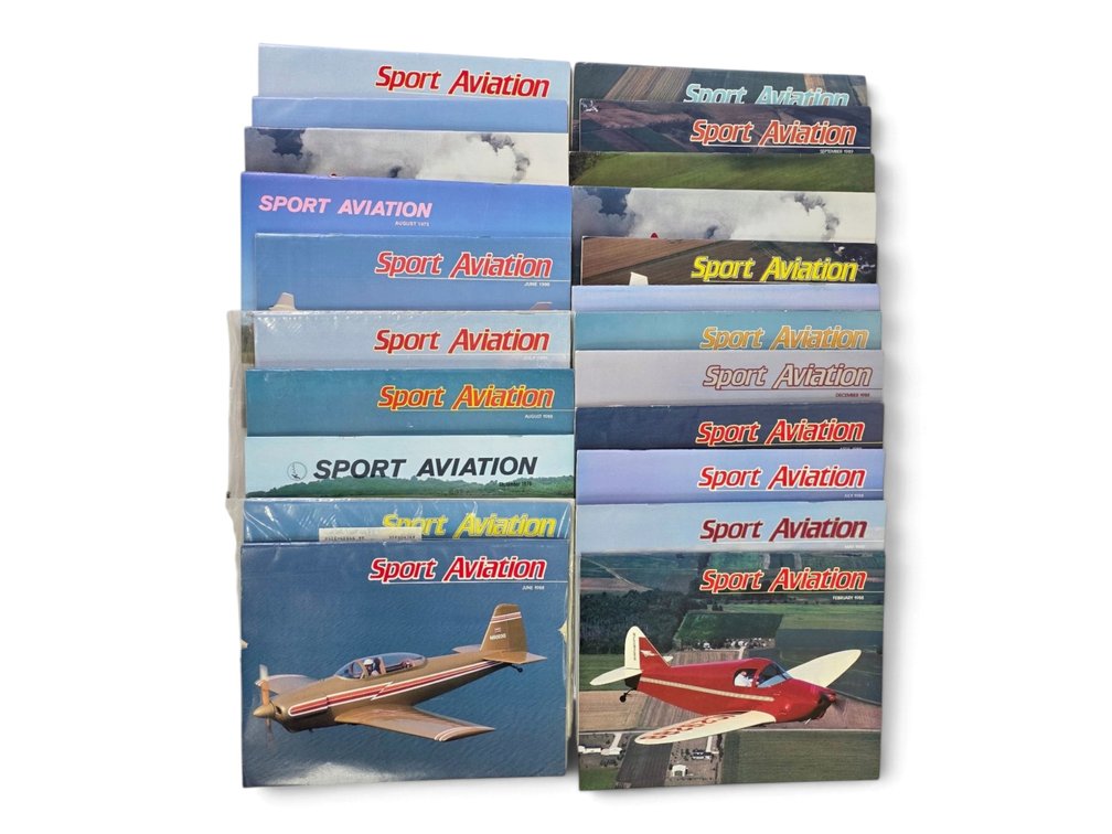 22x “Sport Aviation” Magazines, 1970–1990