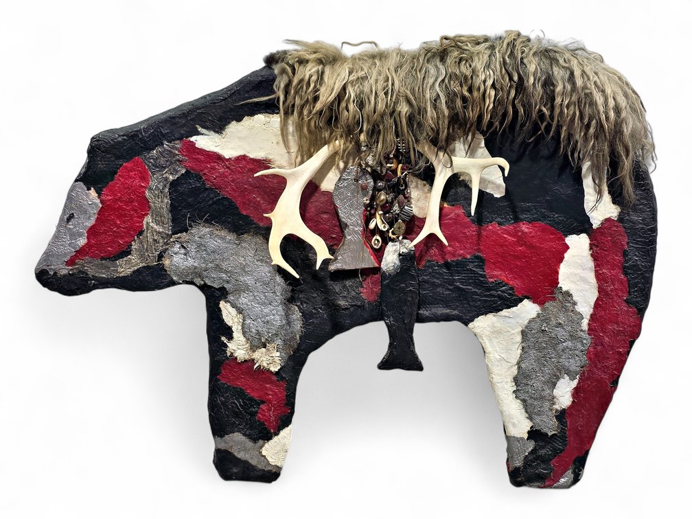 Mary Alice Winchell "Pillar of Strength" Mixed-Media Bear, Dated 1997