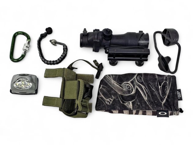Trijicon ACOG Riflescope with Mount, Lens Covers & Assorted Outdoor Accessories