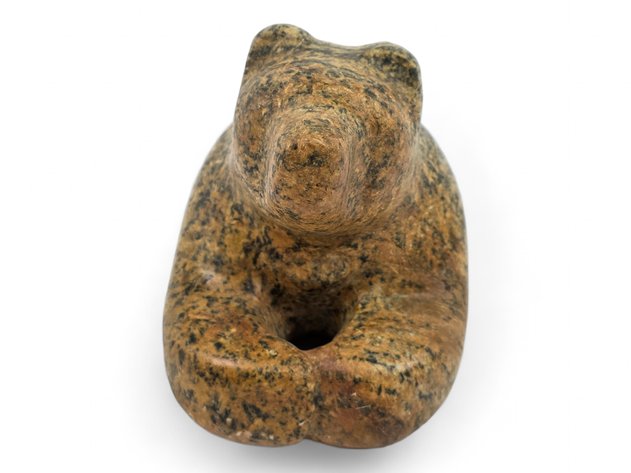 Mike Six Signed Soapstone Bear Carving