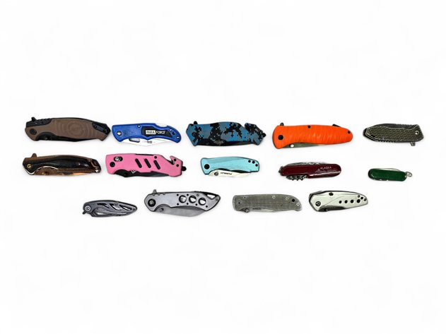 12 Pocket Knives & Two Multi-Tools: Smith & Wesson, Gerber, Schrade, Cabela's & More