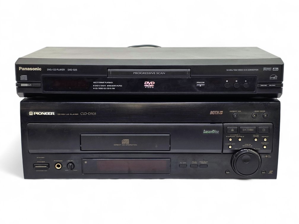 Panasonic DVD-S25 DVD/CD Player & Pioneer CLD-D703 LaserDisc/CDV/CD Player