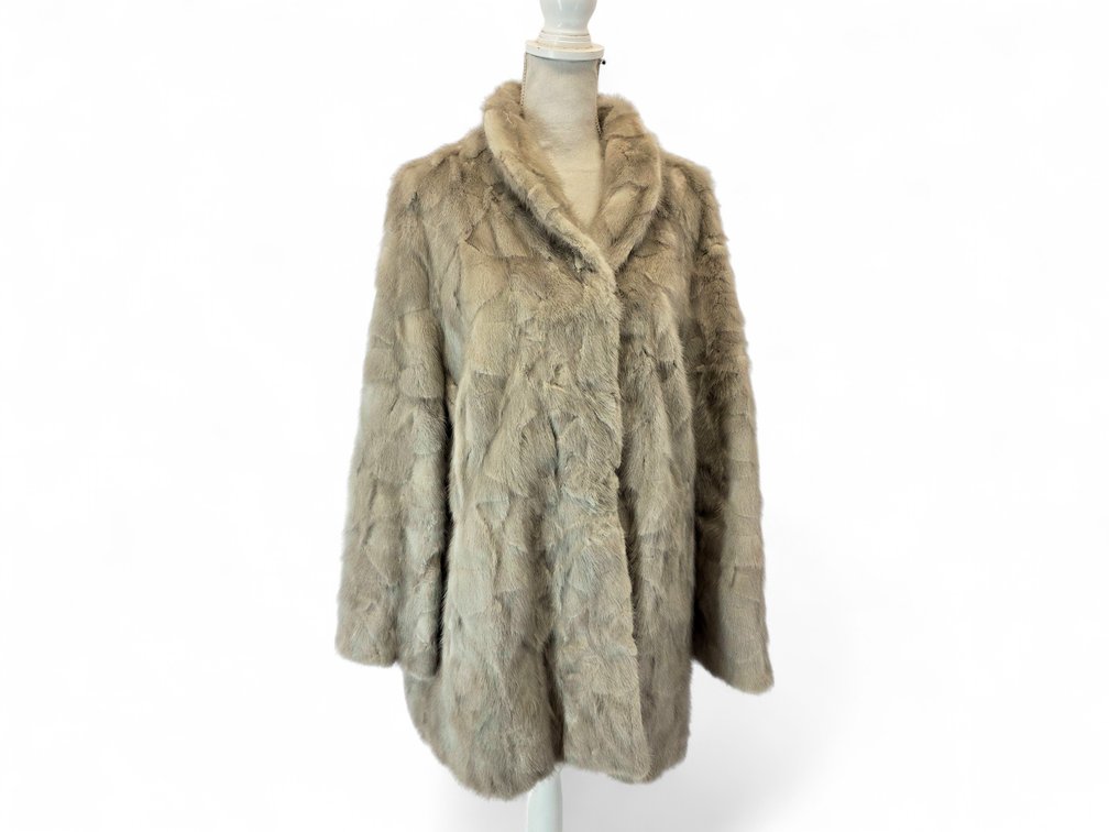 Anchorage Fur Factory Gray Fur Coat — Split Seams & Damaged Lining