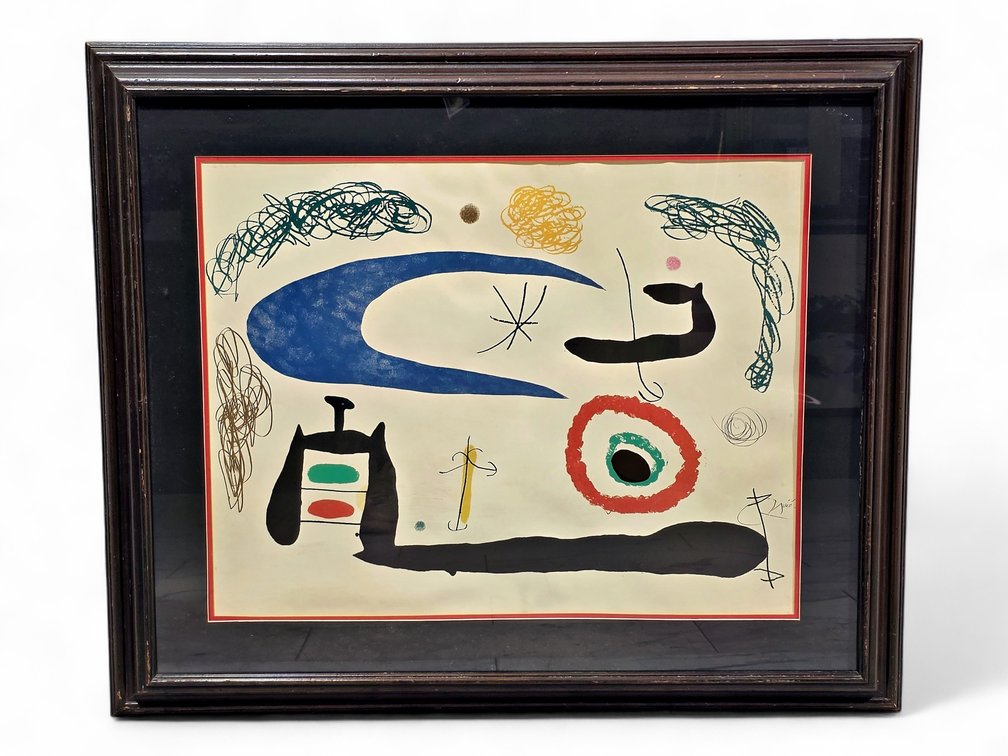 Joan Miró "Dormir Sous la Lune (Sleeping Under the Moon)" Print, Framed