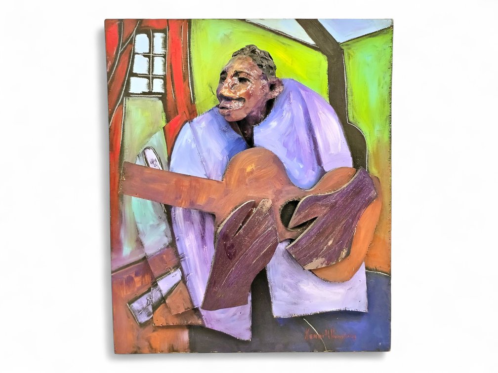 Kennith Humphrey Three-Dimensional Guitarist Relief