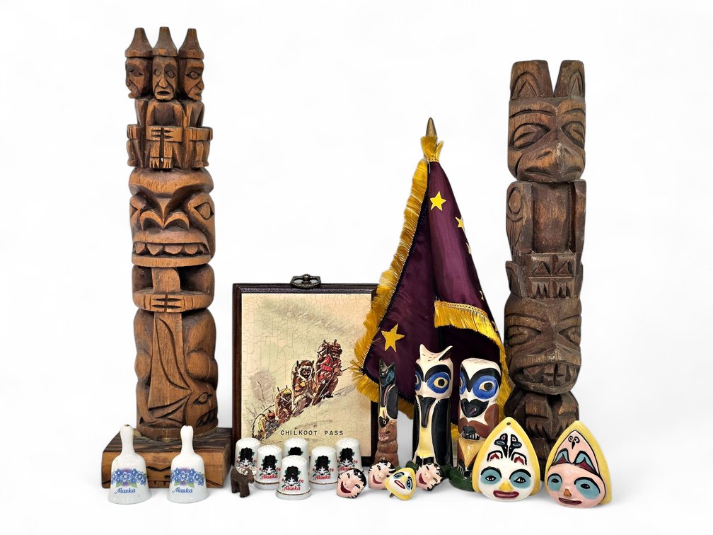 Golya'B Wood Totem, Chilkoot Pass Print & Alaska Souvenirs