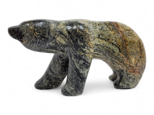 M. Scott Signed Soapstone Bear Carving, Dated 1992