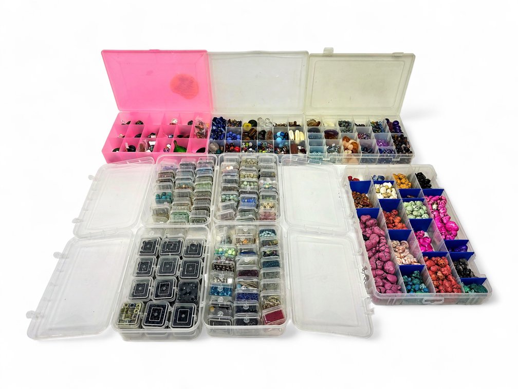 Jewelry-Making Supplies: Beads, Pendants, Colorful Nuggets & Organizers