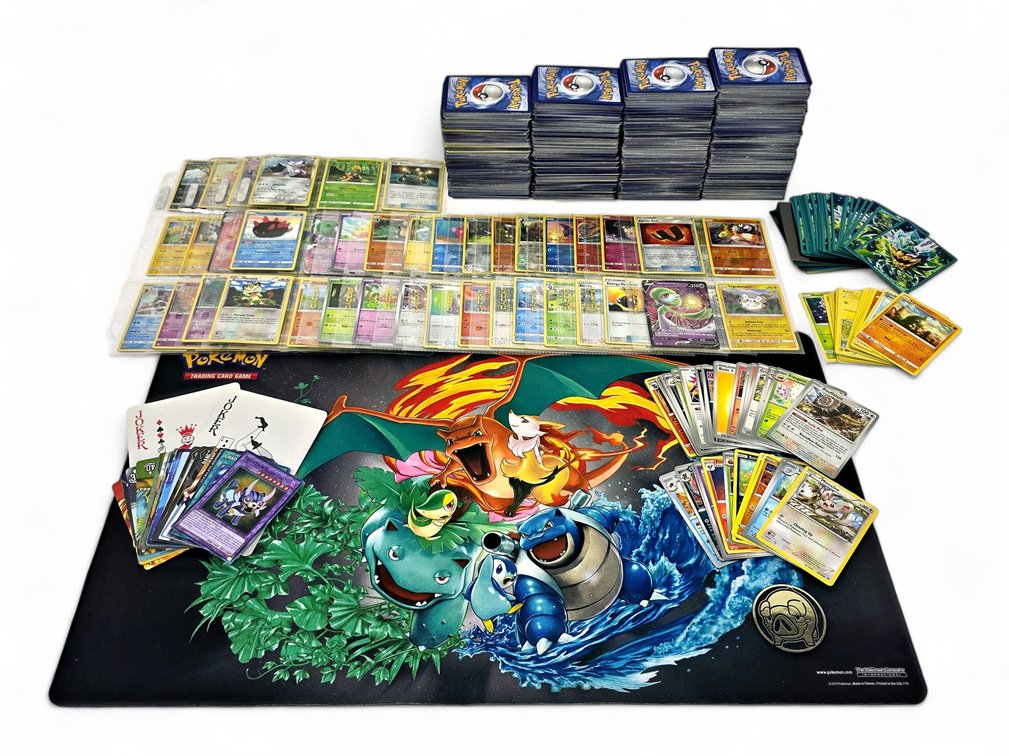 Pokémon Cards, Playmat & Sleeves with Yu-Gi-Oh! and Other Game Cards