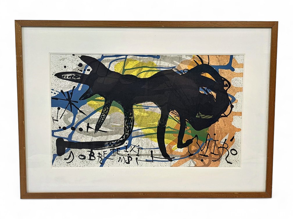 Joan Miró Composition for Derrière le Miroir No. 203, Framed Print