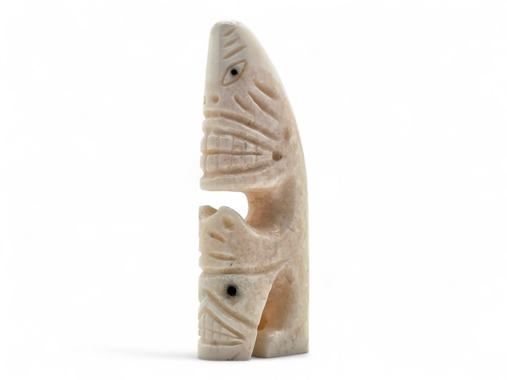 Walrus Ivory Two-Faced Tupilak Carving