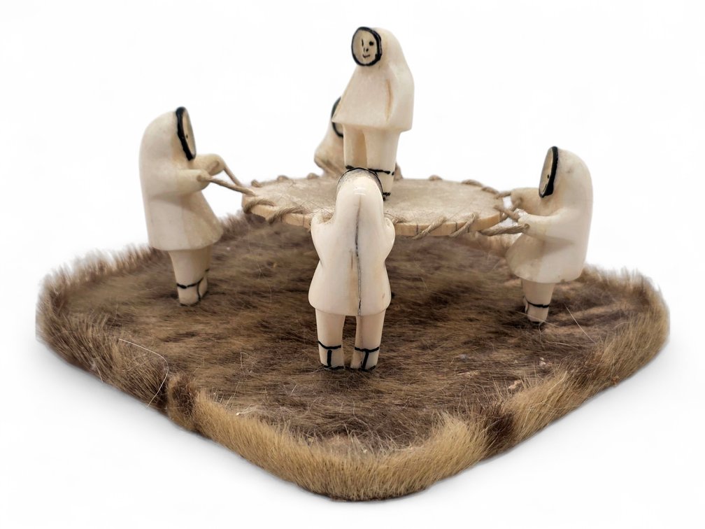 Dwight Milligrock Ivory Blanket-Toss Diorama with Five Figures