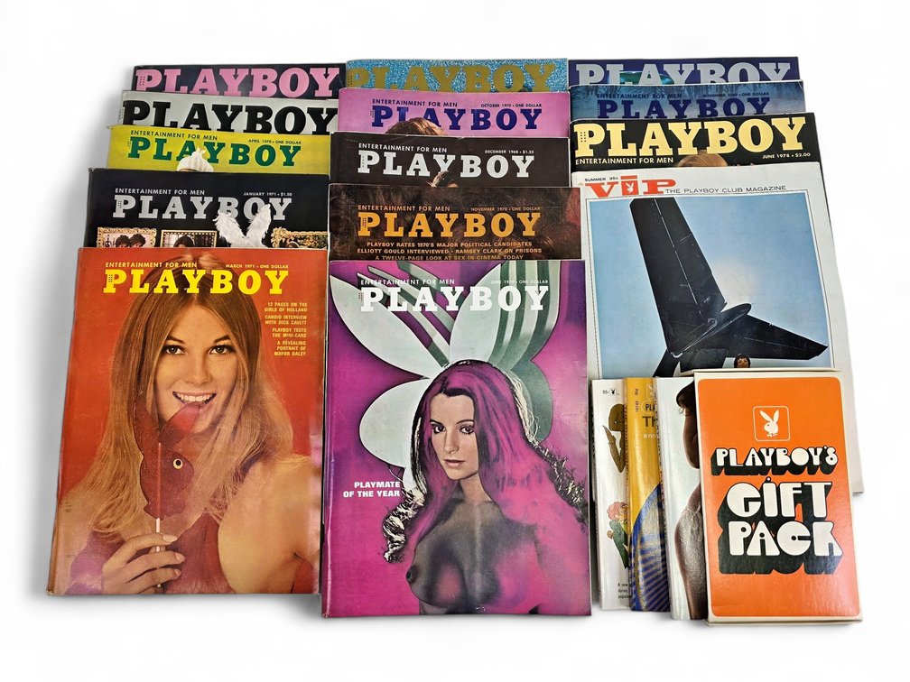 Playboy & VIP Magazines with Three-Book Playboy Gift Pack
