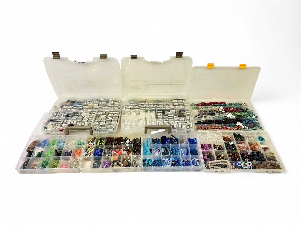 Jewelry-Making Beads, Strands & Small Components in Storage Organizers