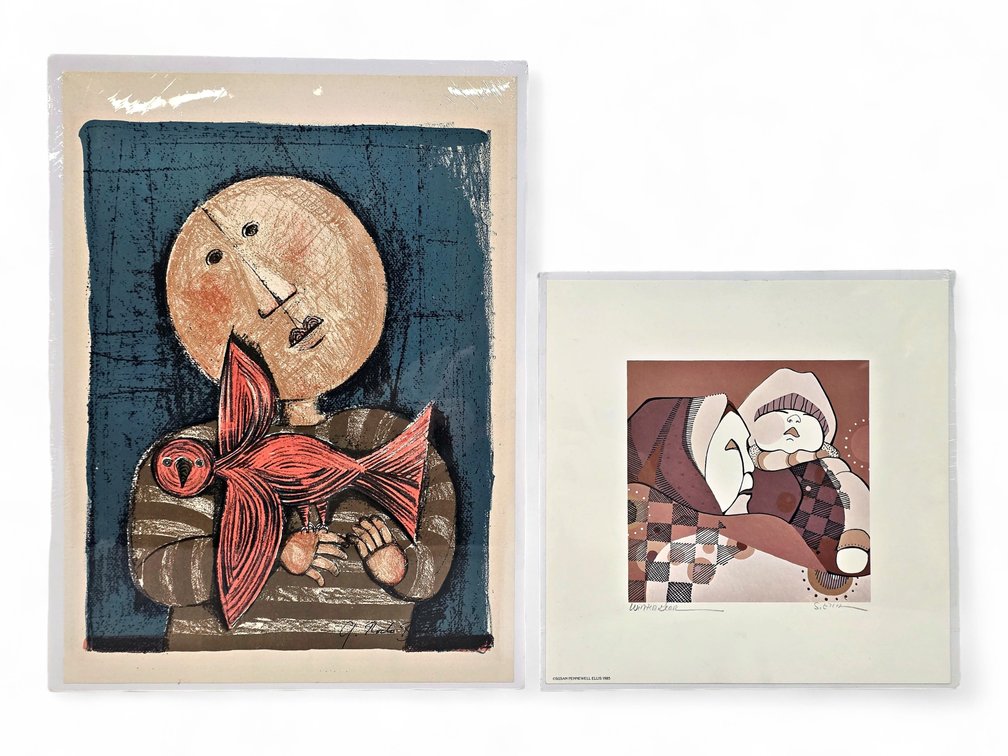 Graciela Rodo Boulanger "Boy with Bird" & Susan Pennewell Ellis "Winter Gear" Prints