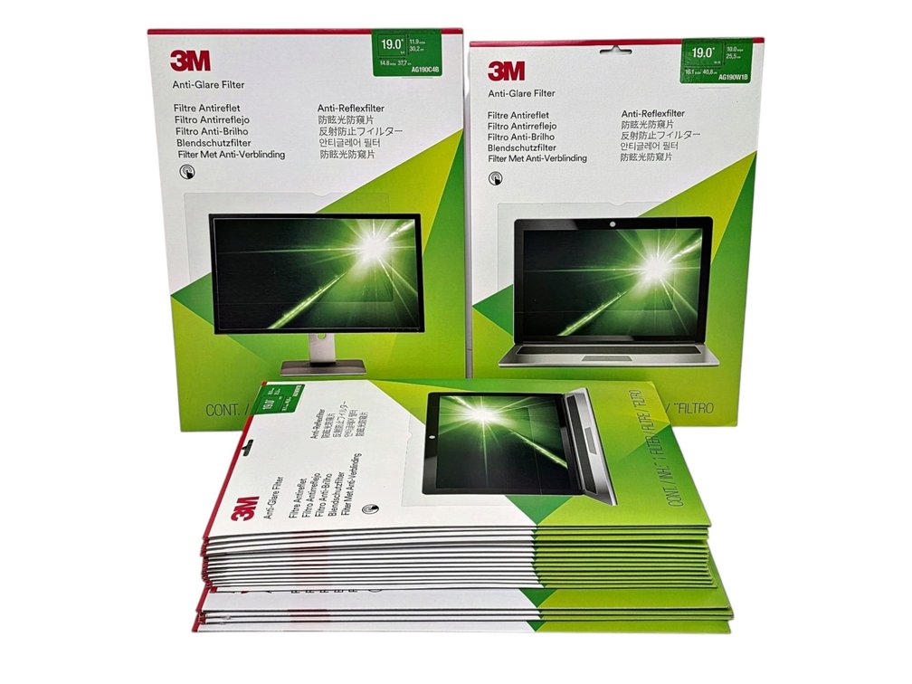 20 3M Anti-Glare Monitor Filters — Five AG190C4B & Fifteen AG190W1B