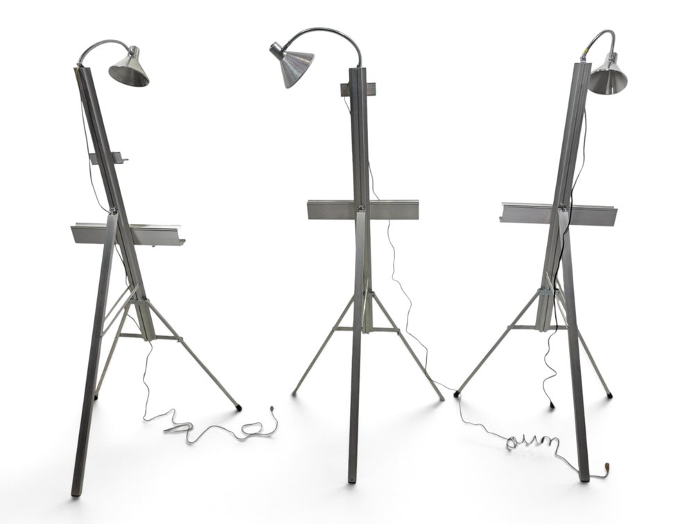 3 Stanrite Model 500 Studio Easels with Fotolite Lamps