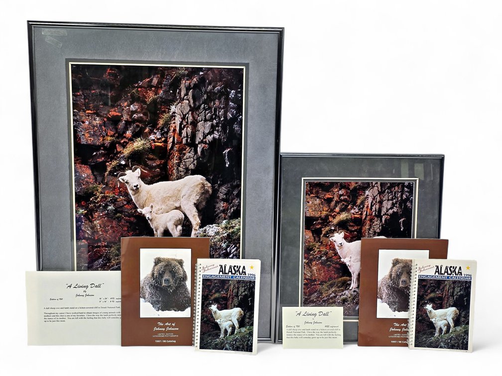 Johnny Johnson "A Living Dall" — Two Signed Photographs with Catalogs & Calendars