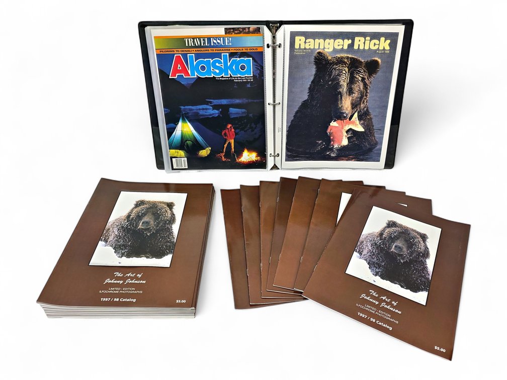Magazine Binder & 34x 1997/98 Photography Catalogs