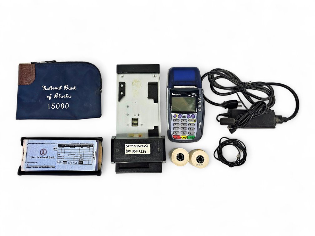 Bank of Alaska Deposit Bag, VeriFone Payment Terminal & More