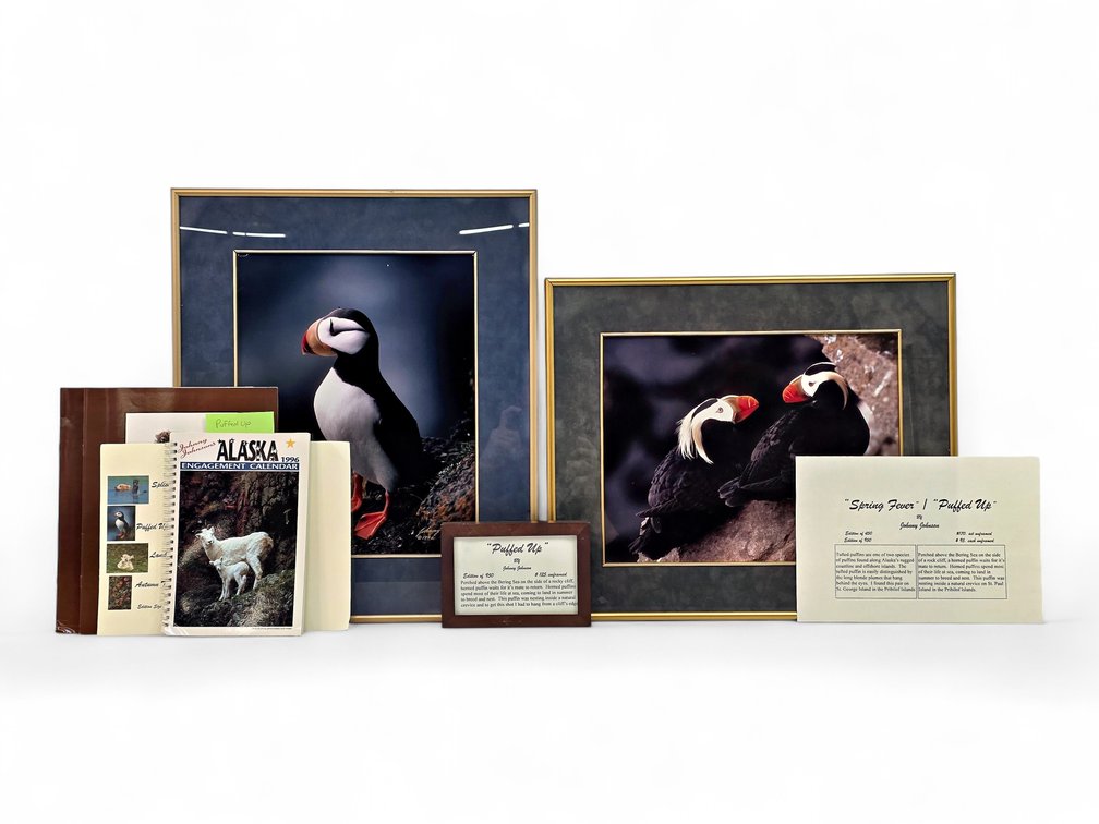 Johnny Johnson "Puffed Up" & "Spring Fever" Photographs with Catalogs & Calendar