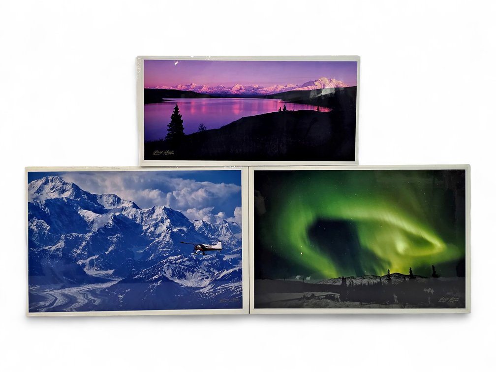 Johnny Johnson "The Edge of Night", "High on Denali" & "Night Goddess" Photographs