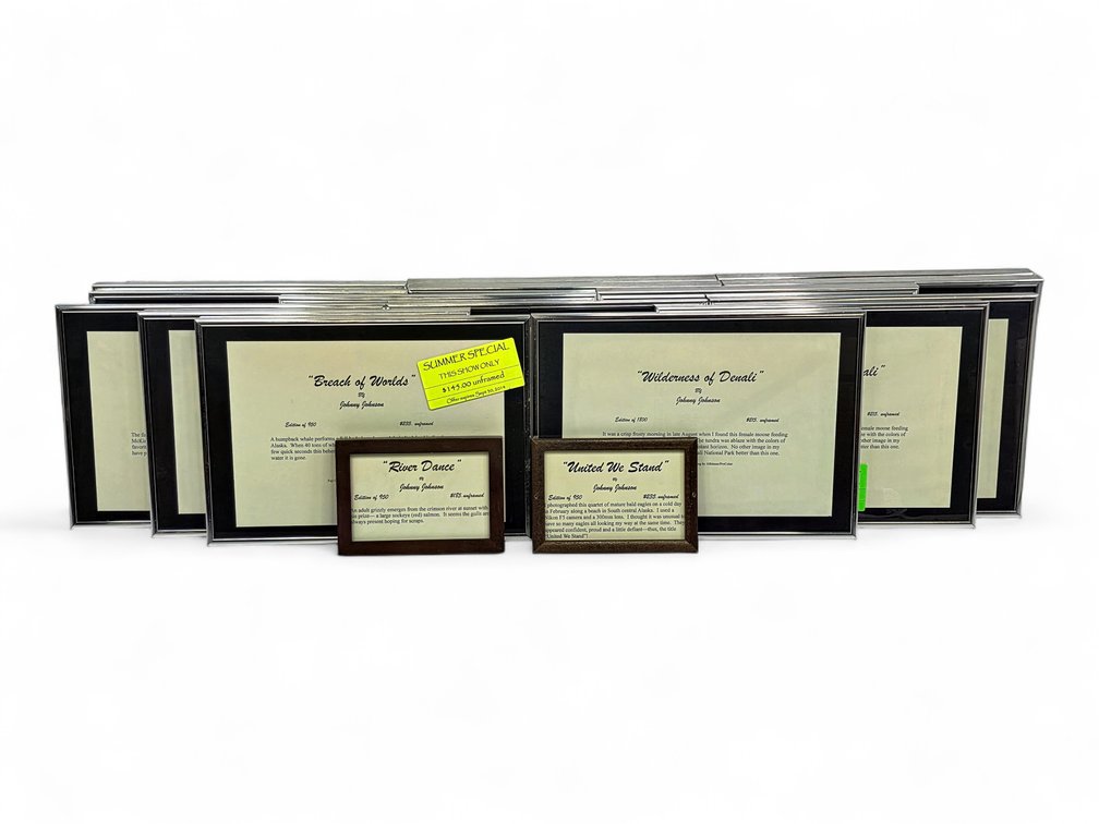 Johnny Johnson — 17 Framed Photograph Information Plaques