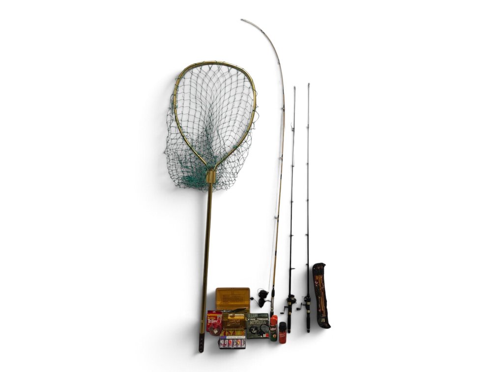 Eagle Claw & Master Fishing Rods with Mitchell Reels, Landing Net & More