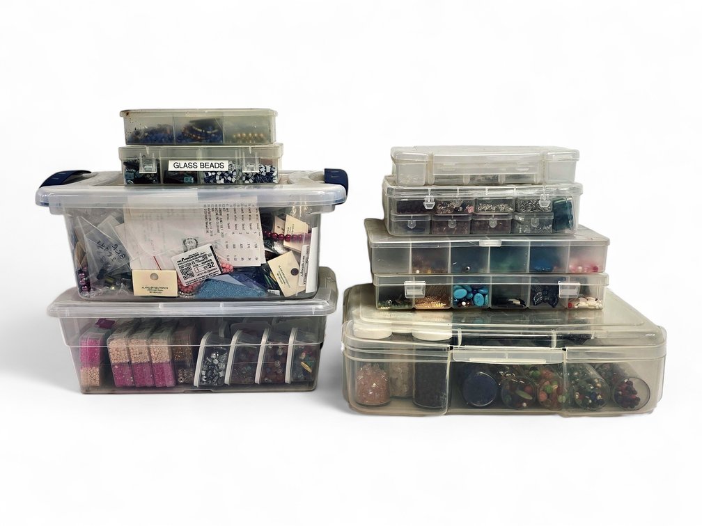 Jewelry-Making Beads, Charms, Findings & Chains in Storage Organizers