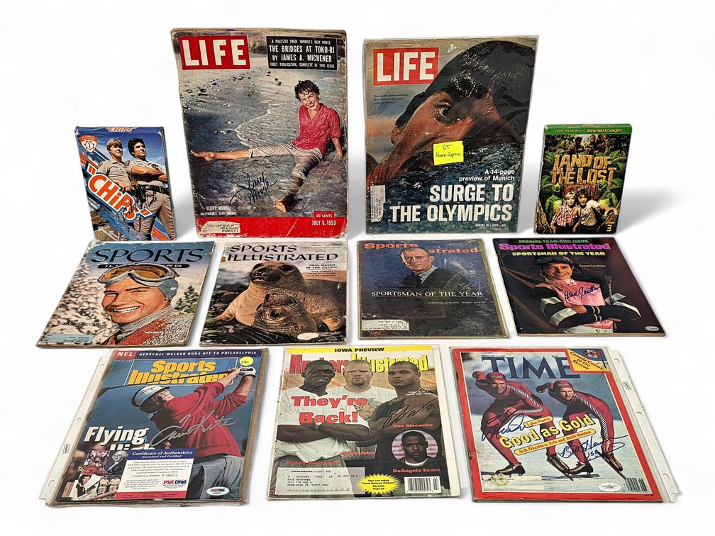 Signed CHiPs & Land of the Lost DVD Sets, LIFE, Sports Illustrated & Other Magazines