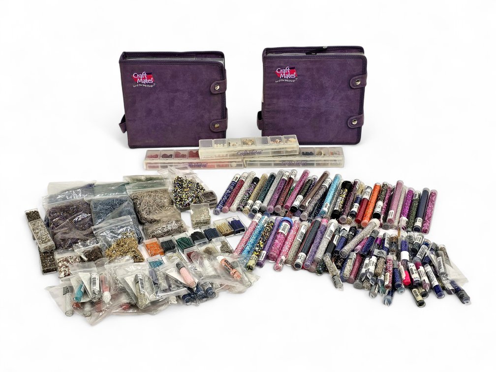 Craft Mates Organizers with Seed & Bugle Beads, Jewelry Findings and Bead Tubes
