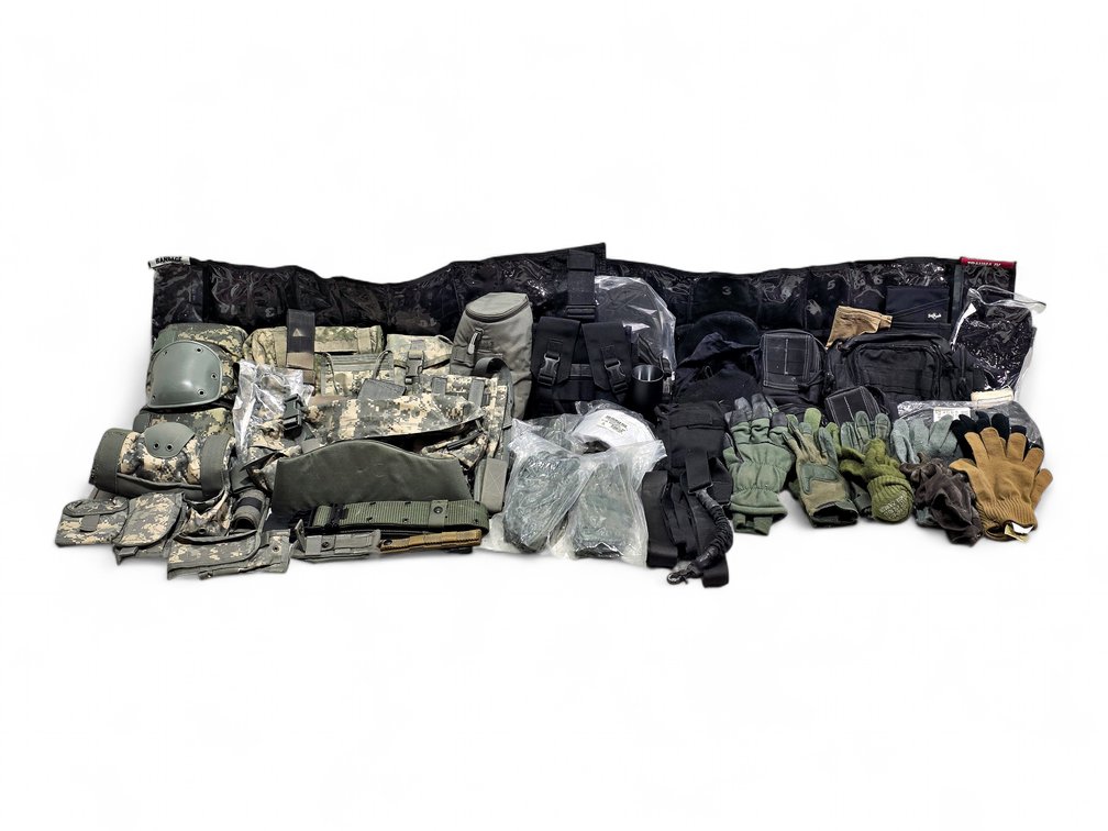 Military & Outdoor Gloves, MOLLE II Pouches, Knee Pads, Belts, Goggles & Medical Rolls