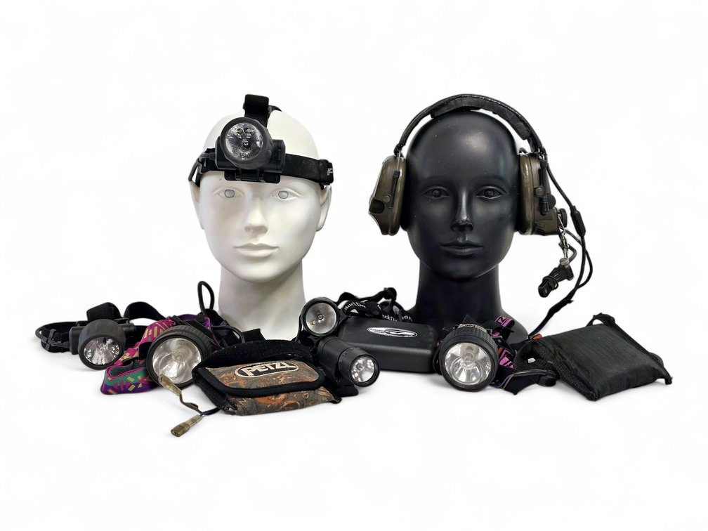 Peltor Communications Headset, Princeton Tec, Petzl & Black Diamond Headlamps
