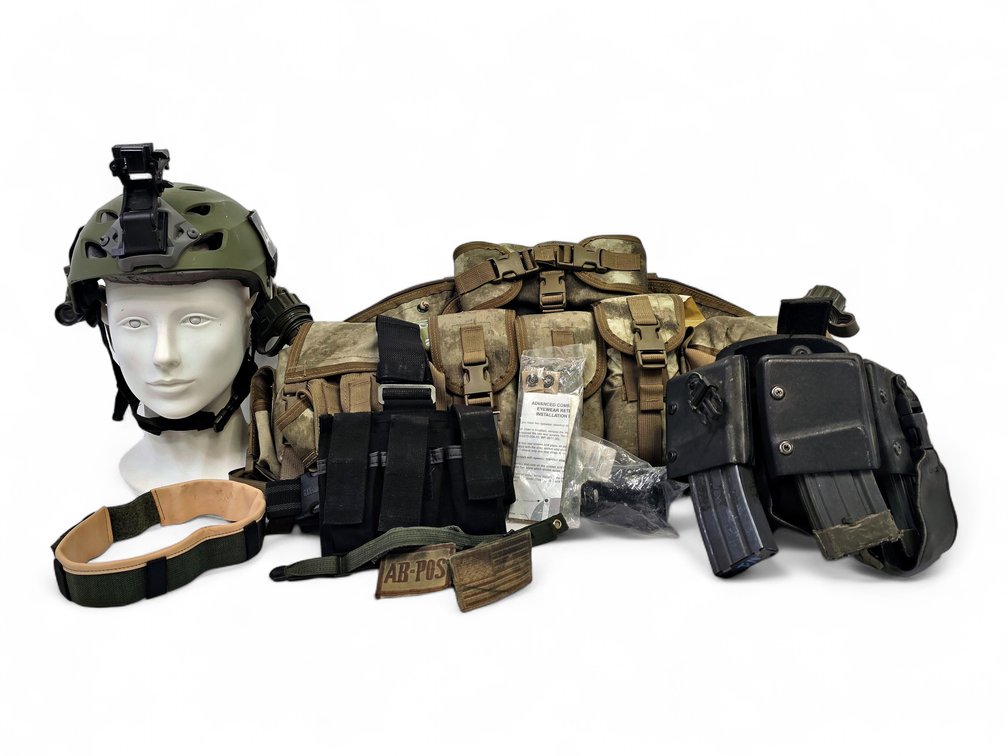 Bump Helmet, High Speed Gear Rig, Seven Magpul PMAG Magazines & Tactical Accessories