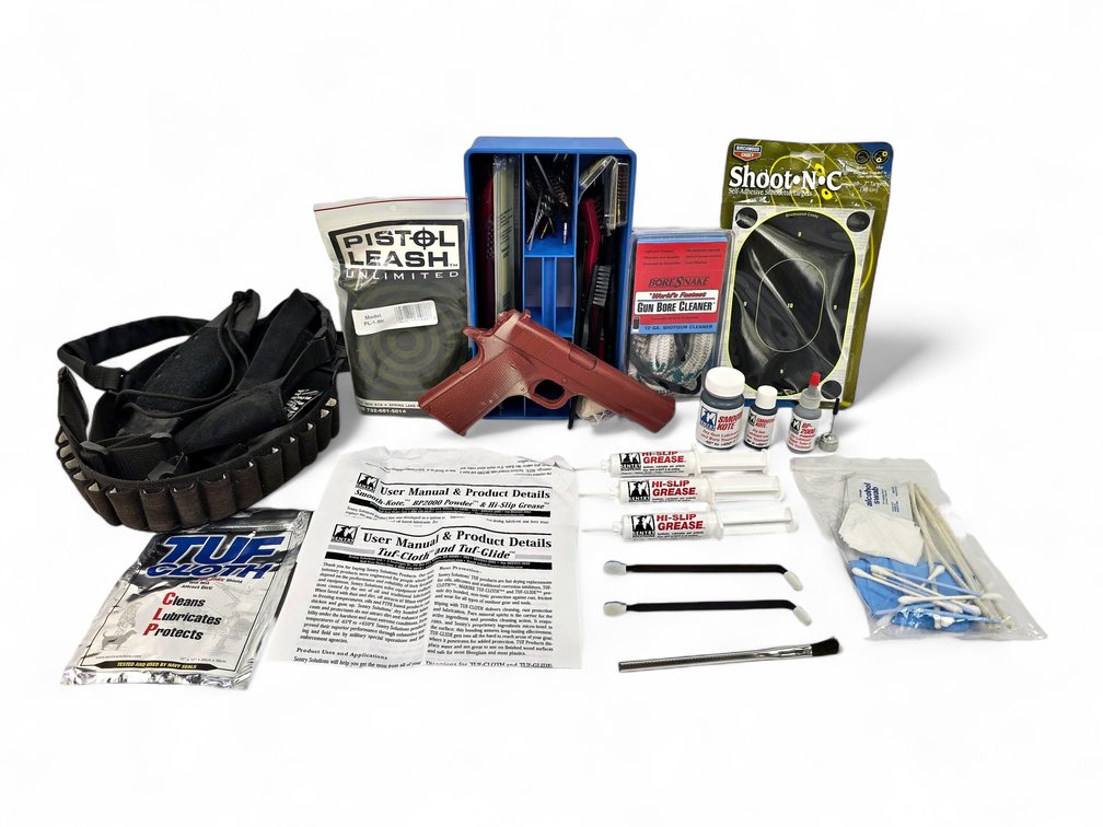 ASP Training Pistol, Gun-Cleaning Supplies, Ammunition Belt, Harness & Targets